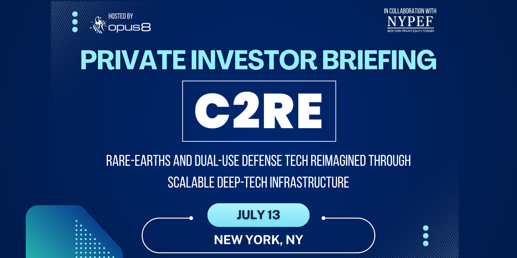 C2RE Private Investor Briefing - NYC