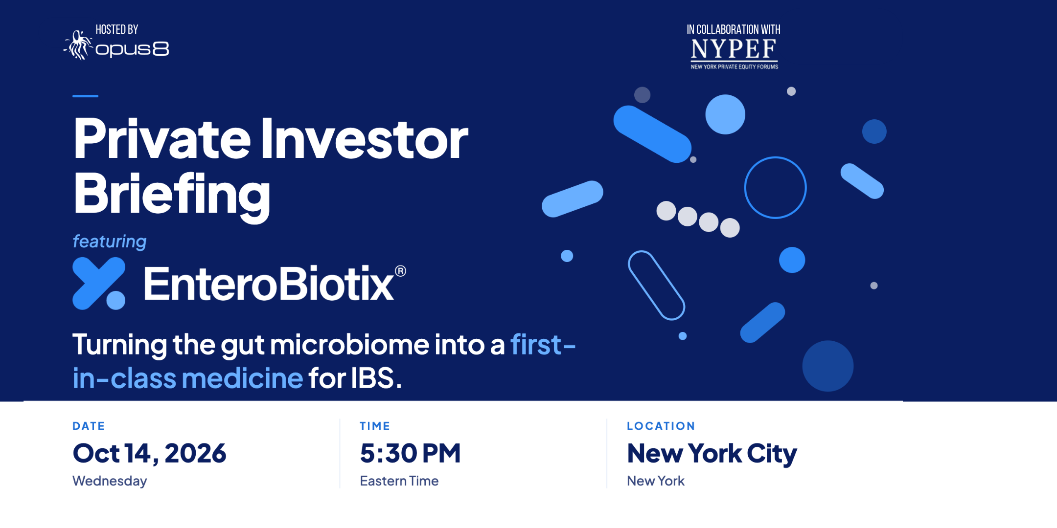 EnteroBiotix Private Investor Briefing - NYC