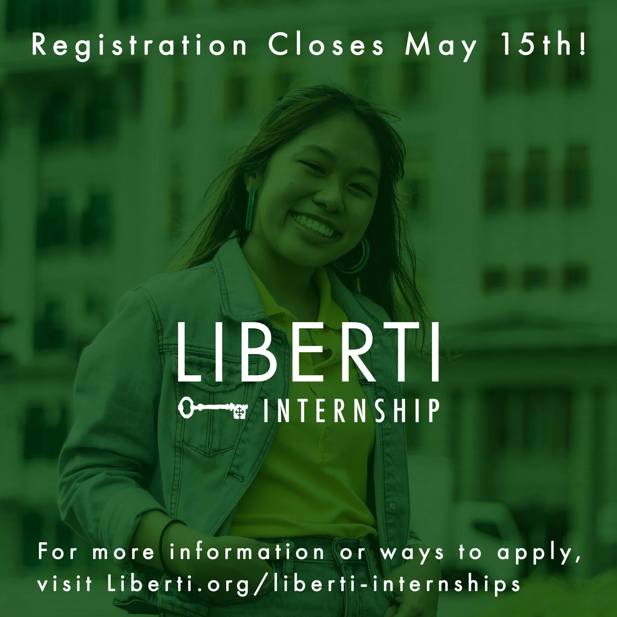 The final day to register for the 2023-2024 Liberti Internship or Residency is drawing near!

Sign up before May 15th to join us this year!