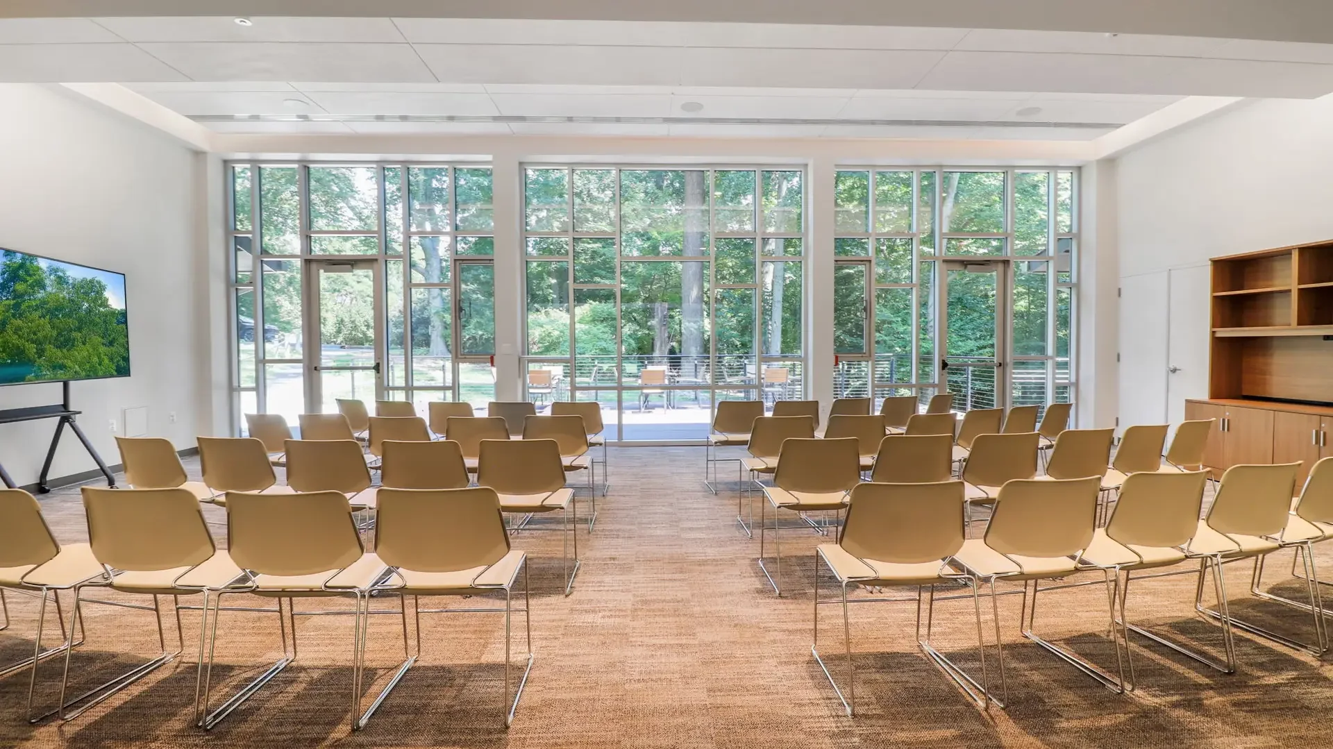 Fellowship Hall (set for a lecture)