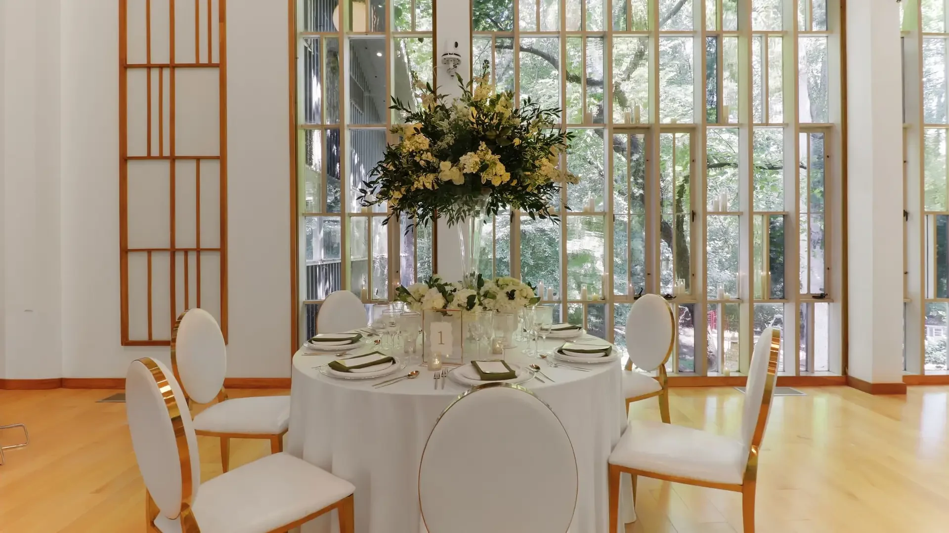Sanctuary set for a banquet