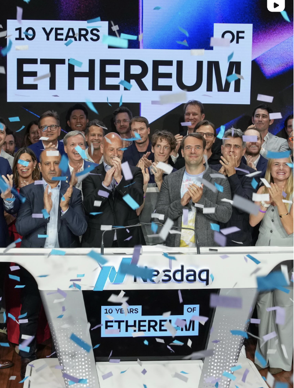 10 Year Anniversary of Ethereum Celebration at Nasdaq