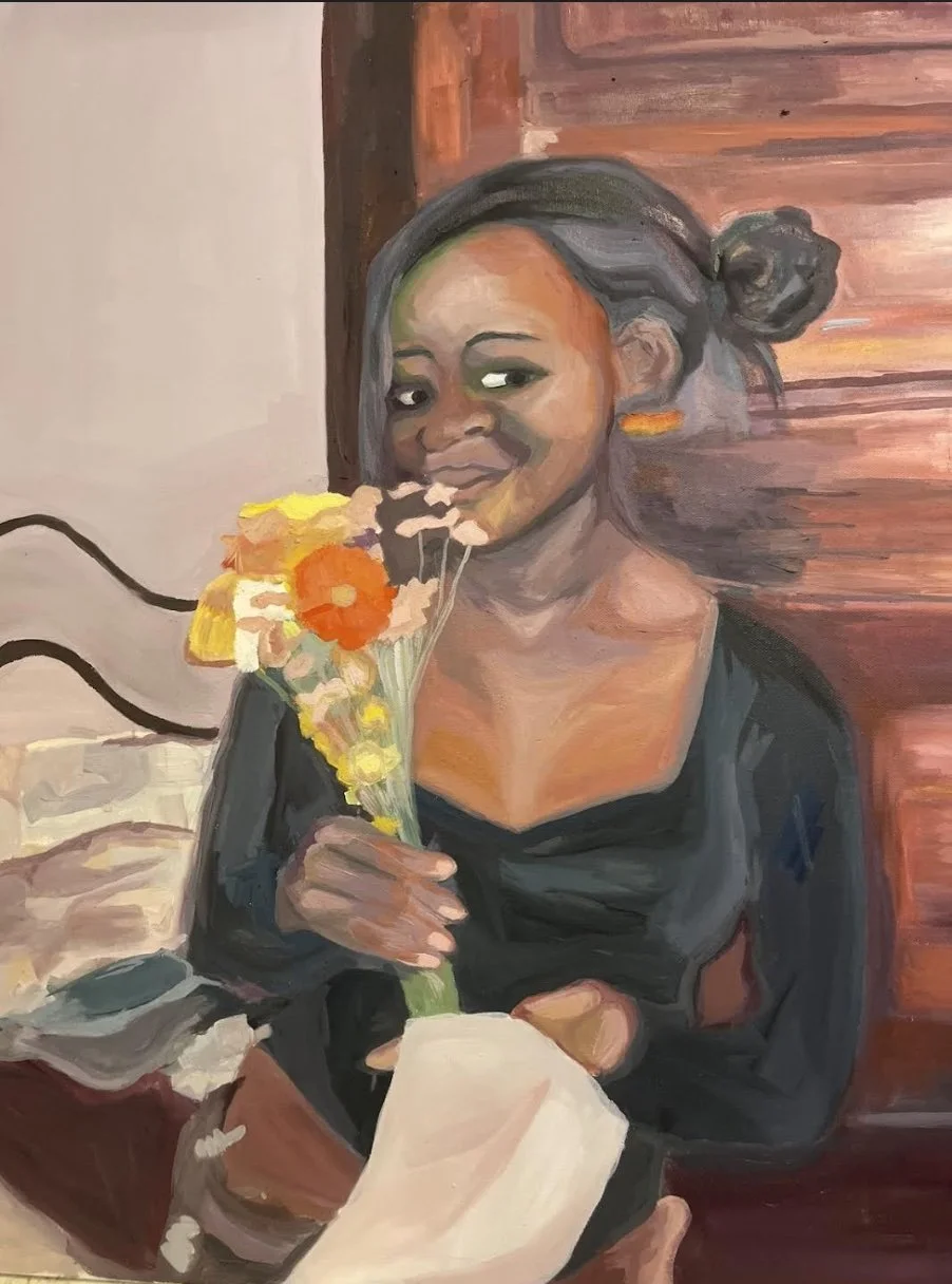 "Amira on her birthday",
2024
oil
12" x 18"