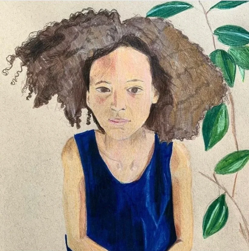 "Vivienne",
2020,
colored pencil,
9" x 12"


