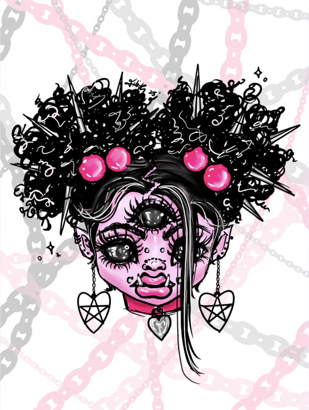 Goth Orc Cutie - Poster