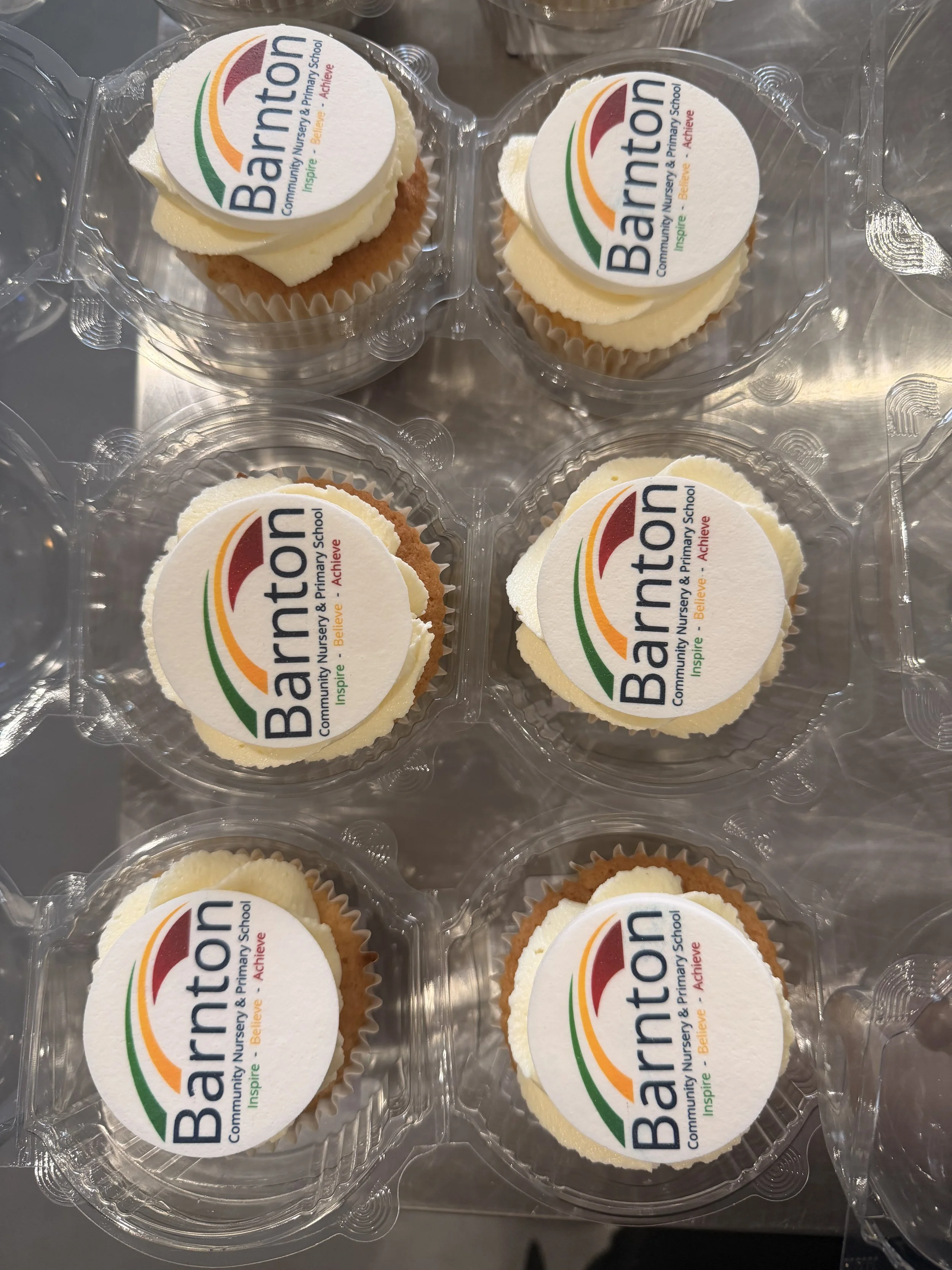 Corporate cakes and branded cupcakes created for business across Cheshire by Merryfall Cakes.