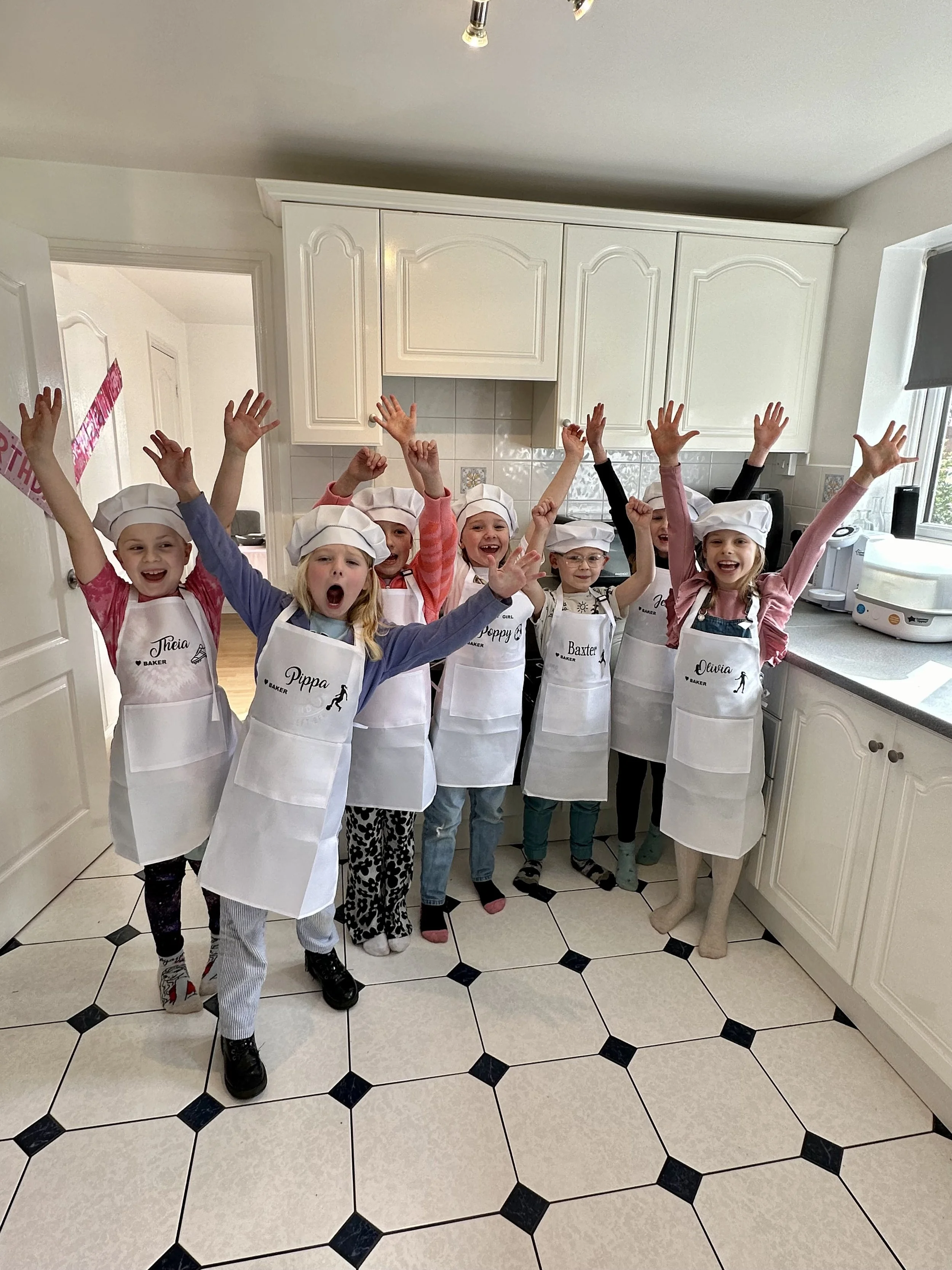 Baking party hosted by Merryfall Cakes, creating fun hands-on baking experience for all ages