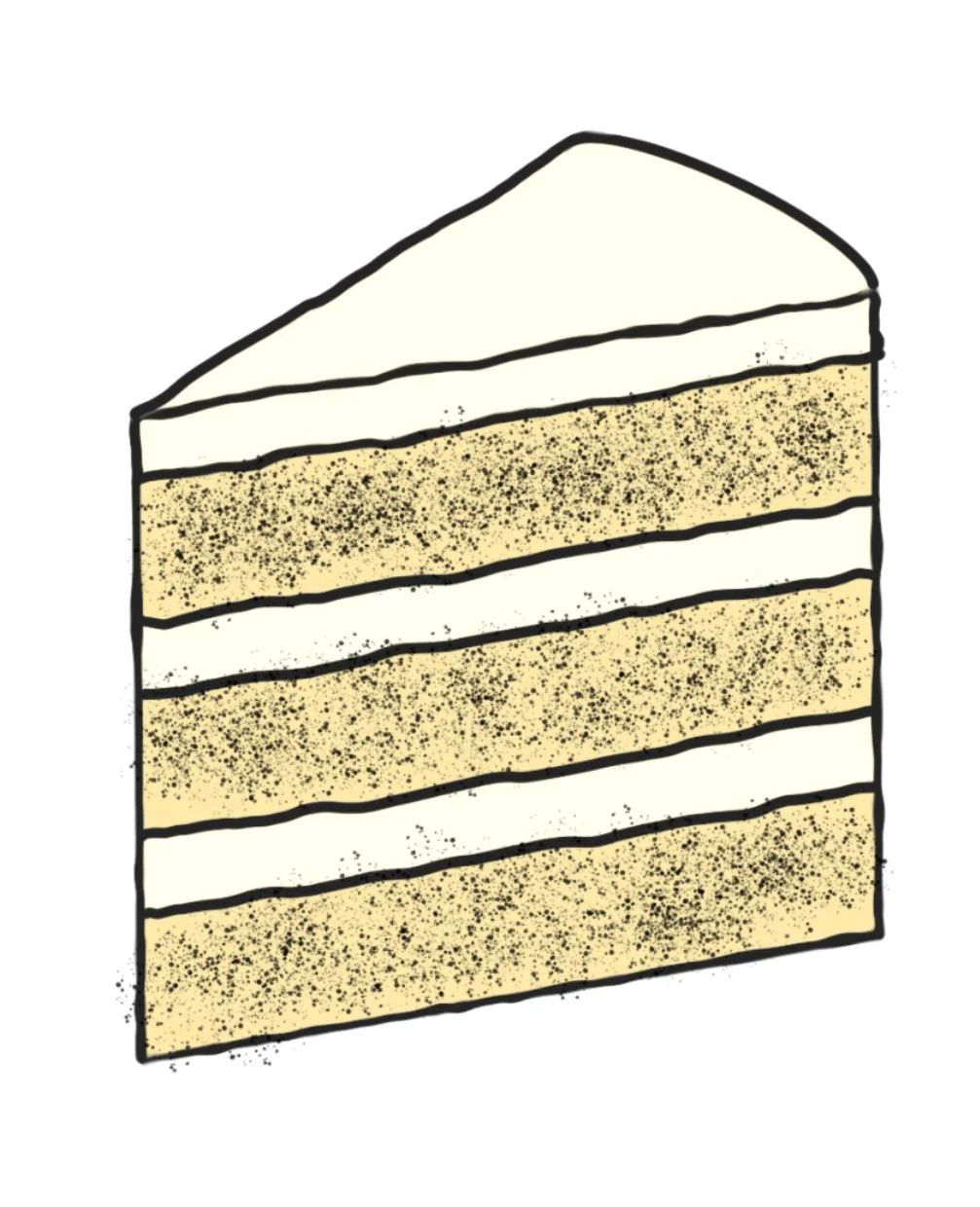 Cookies and cream sponge cake with cookies and cream buttercream