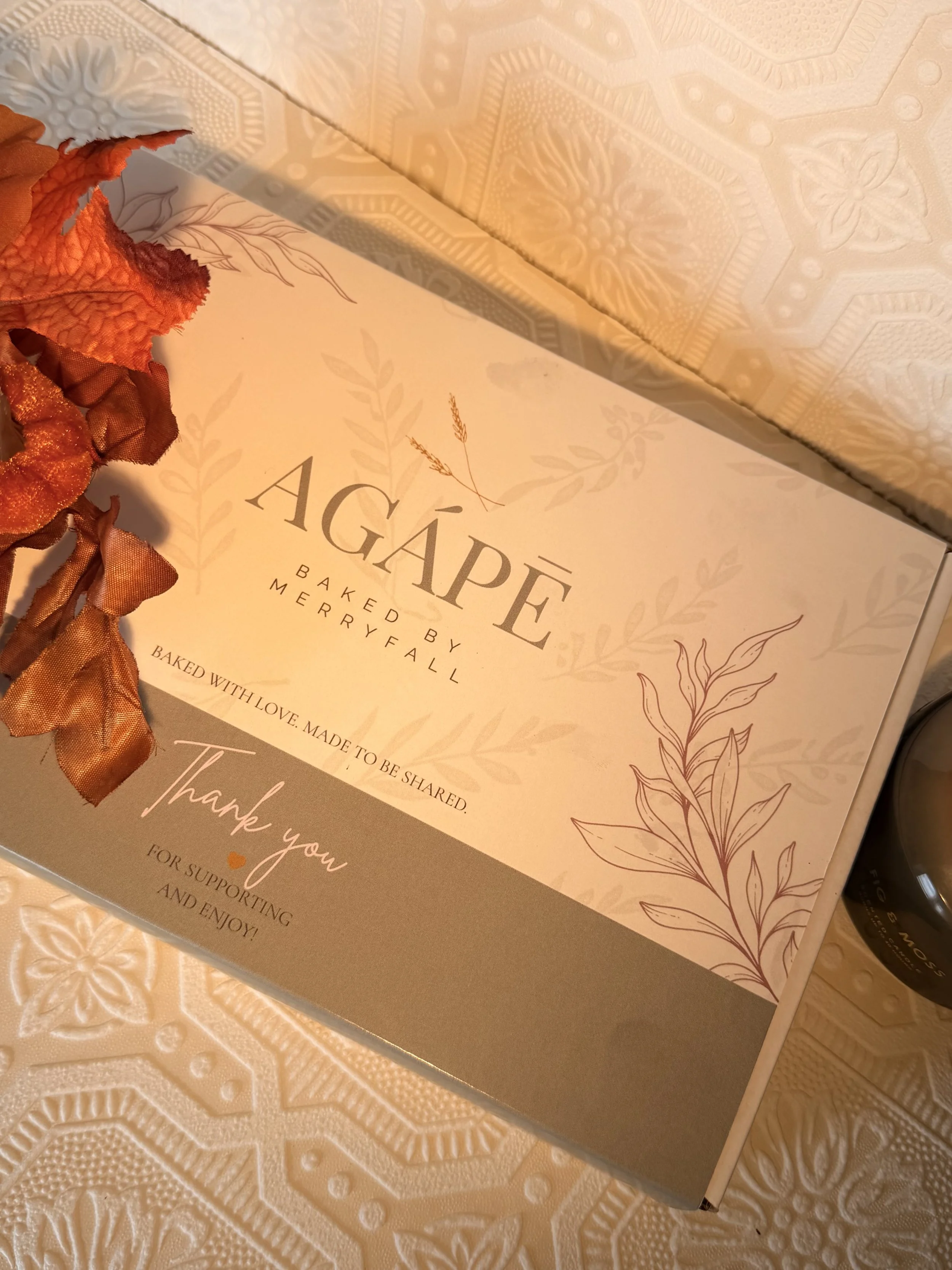 Agápē subscription box on display