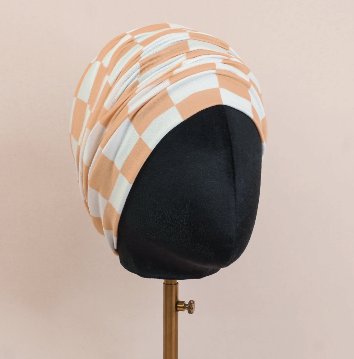 Peach Fuzz Checker Boho Buff