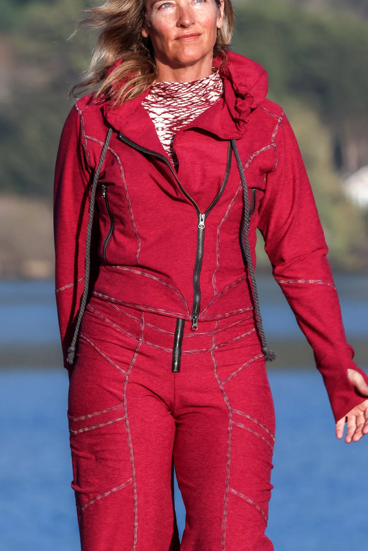 Bomber Jacket in Merlot