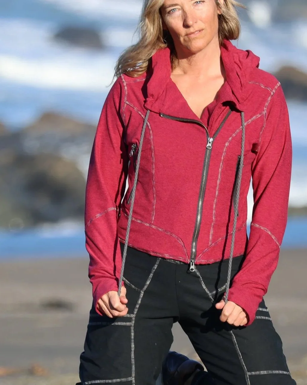 Bomber Jacket in Merlot