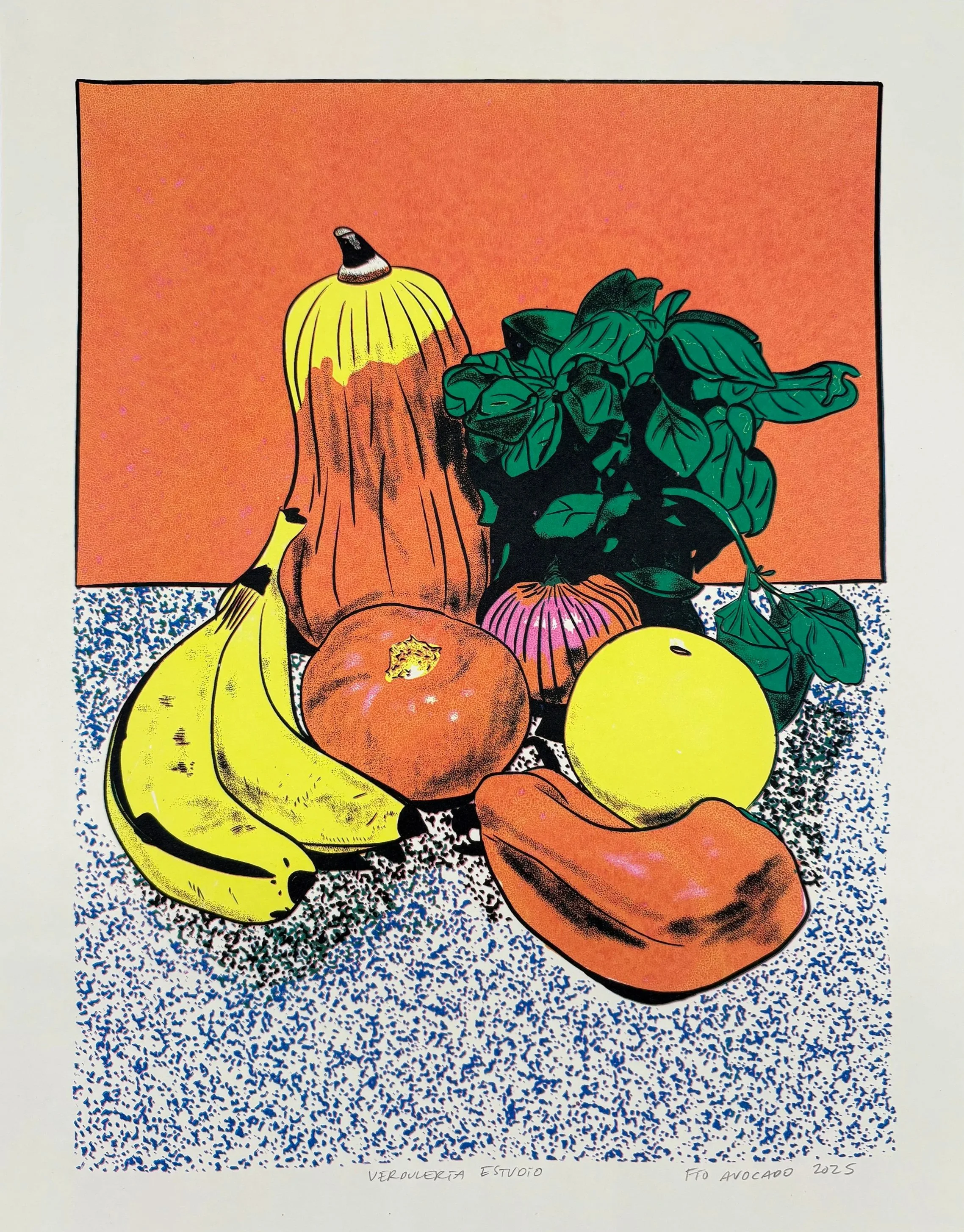 Verdulería Estudio, 4 color screenprint, 2025