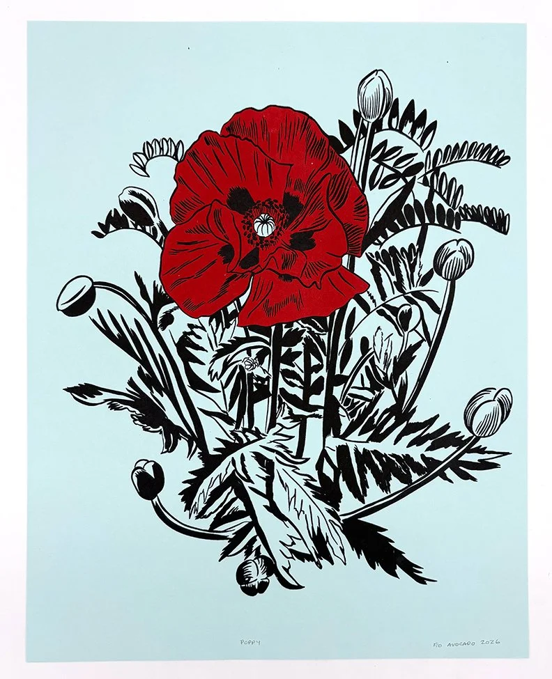 POPPY screenprint -- second and third editions