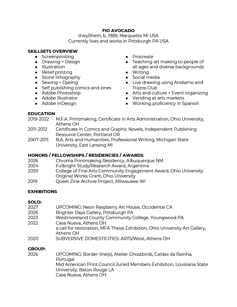 fio avocado CV page 1