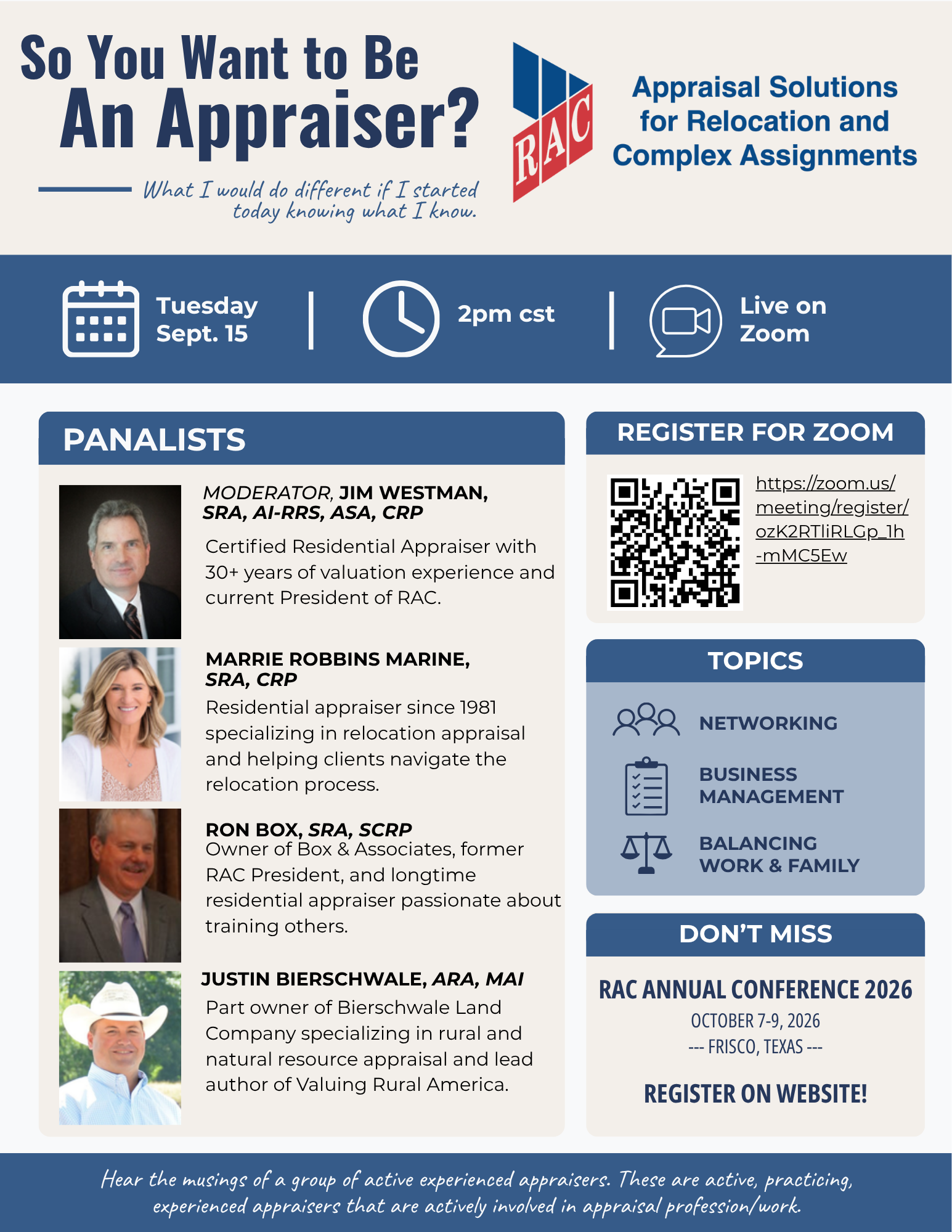 RAC Town Hall - September 15, 2026