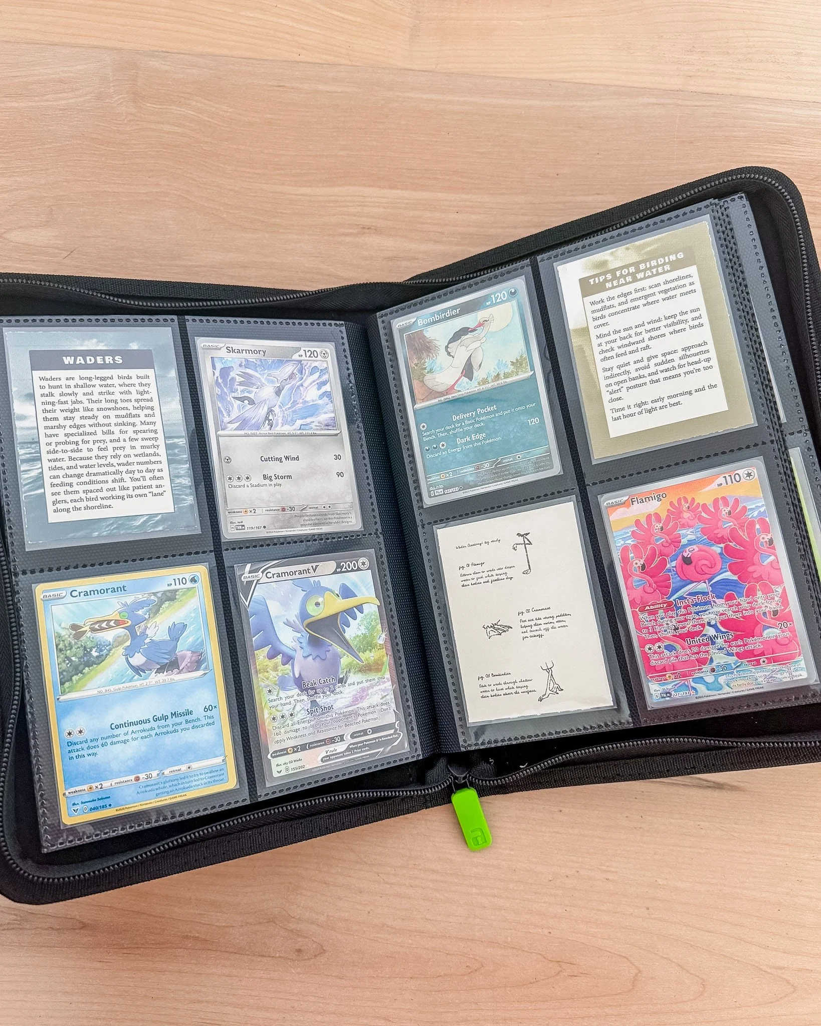 Pokémon fossil field guide binder in Vault X 4 pocket binder