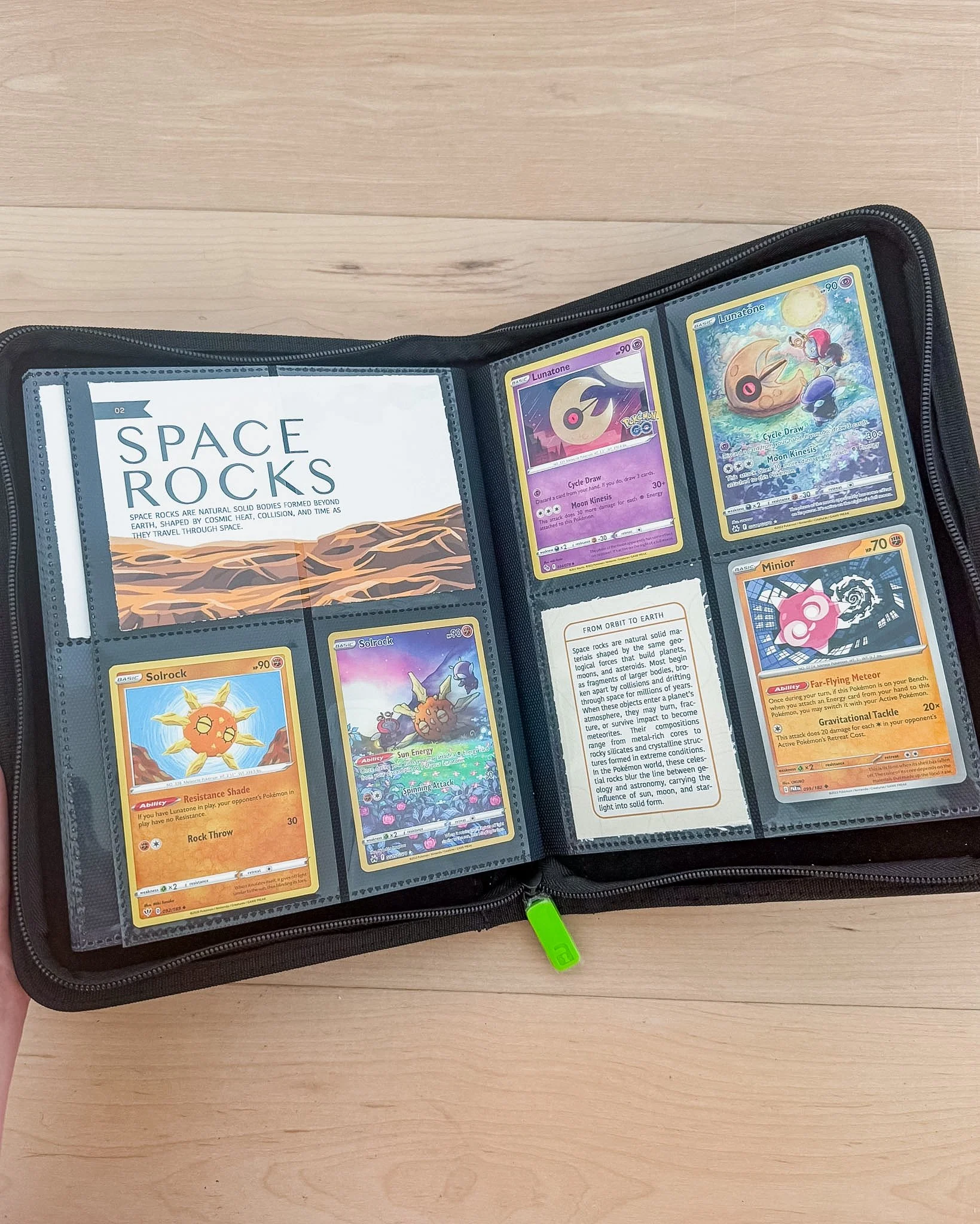 Pokémon fossil field guide binder in Vault X 4 pocket binder