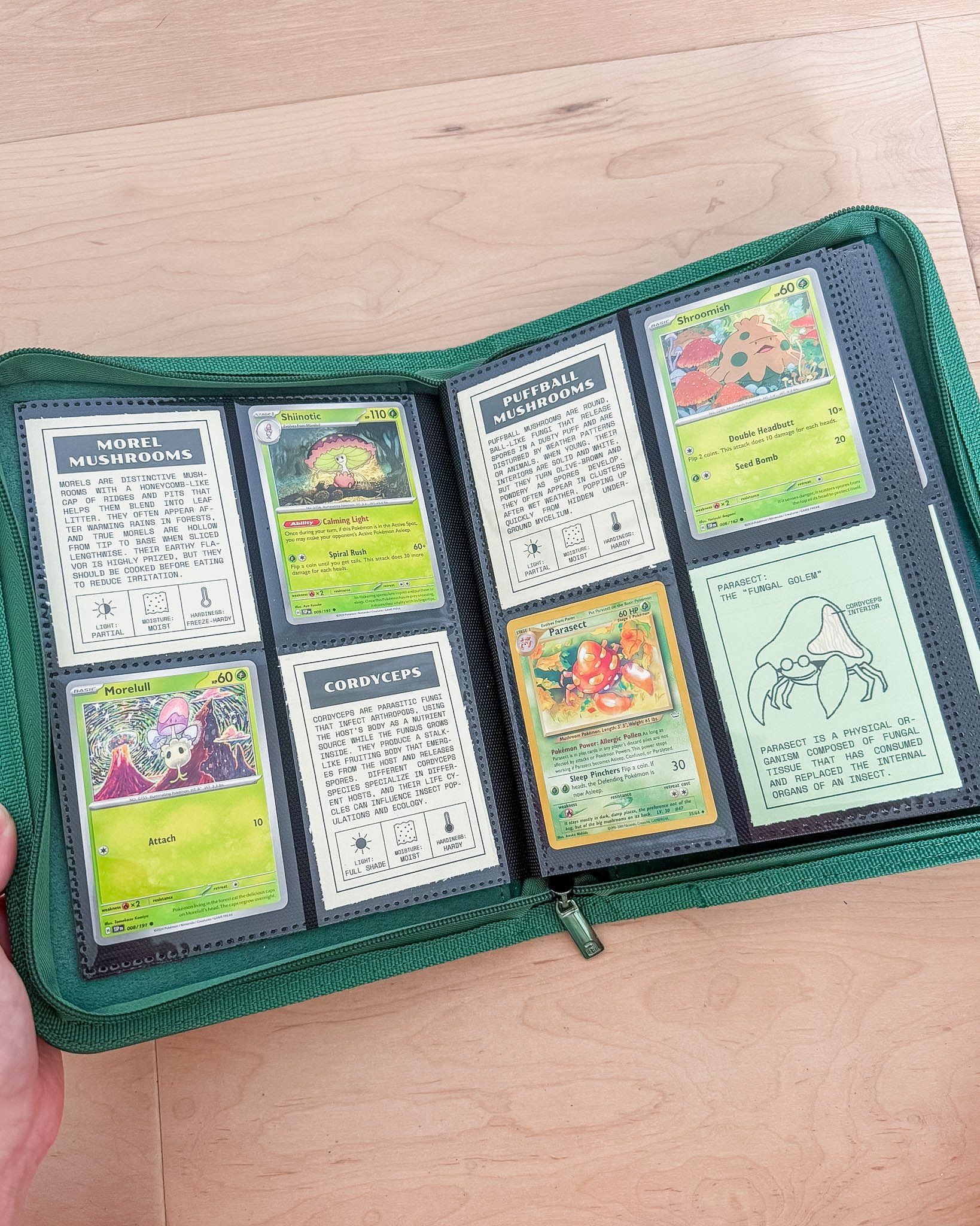 Pokémon fossil field guide binder in Vault X 4 pocket binder