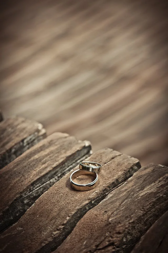 Silver-colored Wedding Band