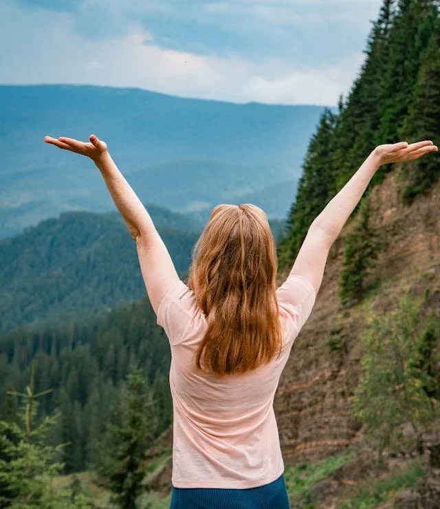 Woman on mountain