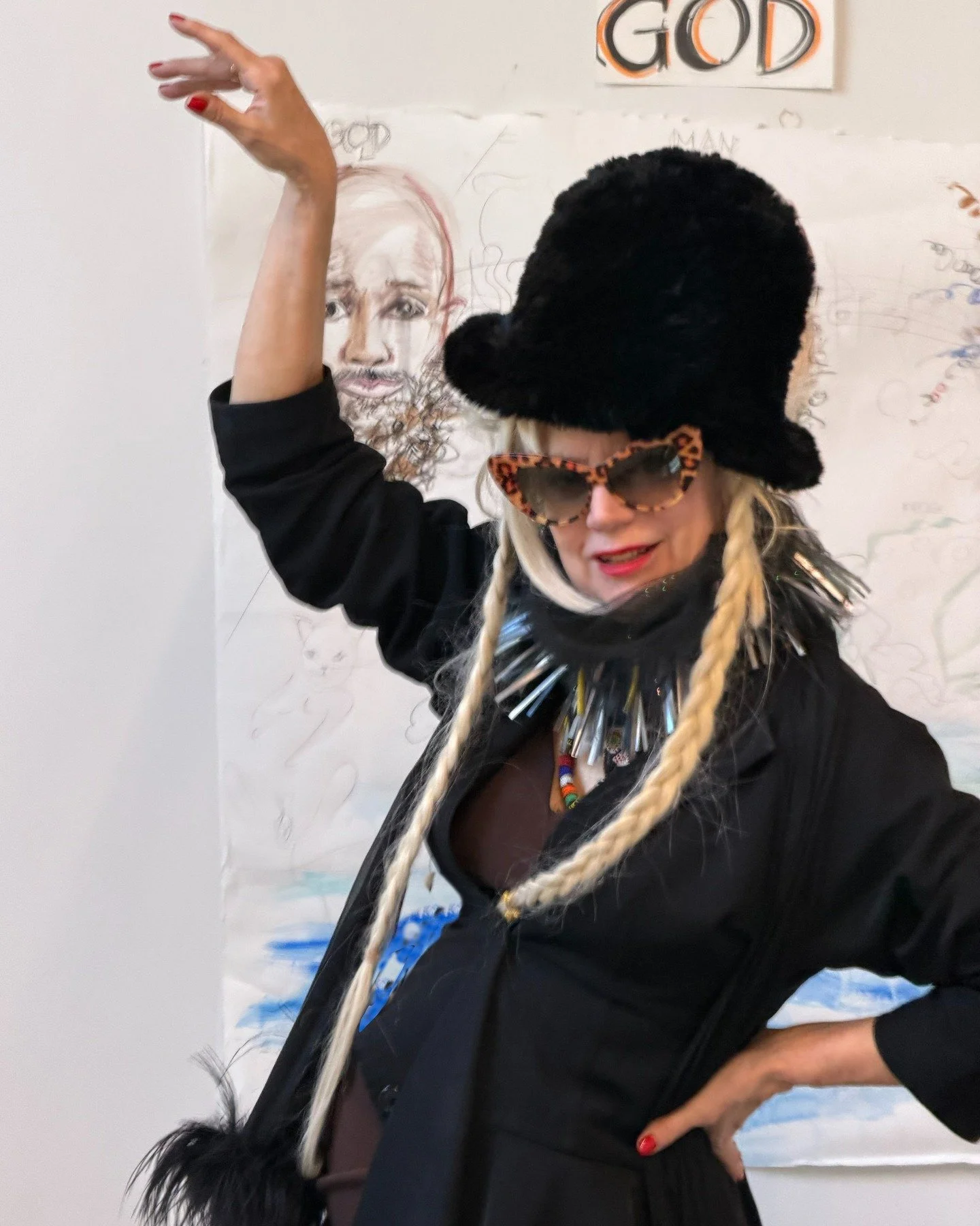 Here I am in my studio in beautiful Queens THANKING GOD I SURVIVED a horrible horrible conflagration on the Queens Expressway where the war came home, the car burst into flames with giant plumes of toxic smoke and GOD was watching and saved my life b