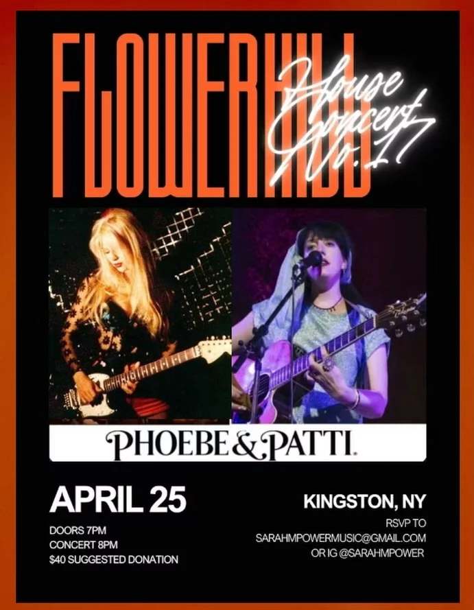 We survived the belly of the beast so we could play for you in a living room. 
April 25th. Kingston, NY. House Concert.
I&rsquo;m teaming up with the brilliant Patti Rothberg&mdash; We are two songwriters who walked through the fire of the 90s major 