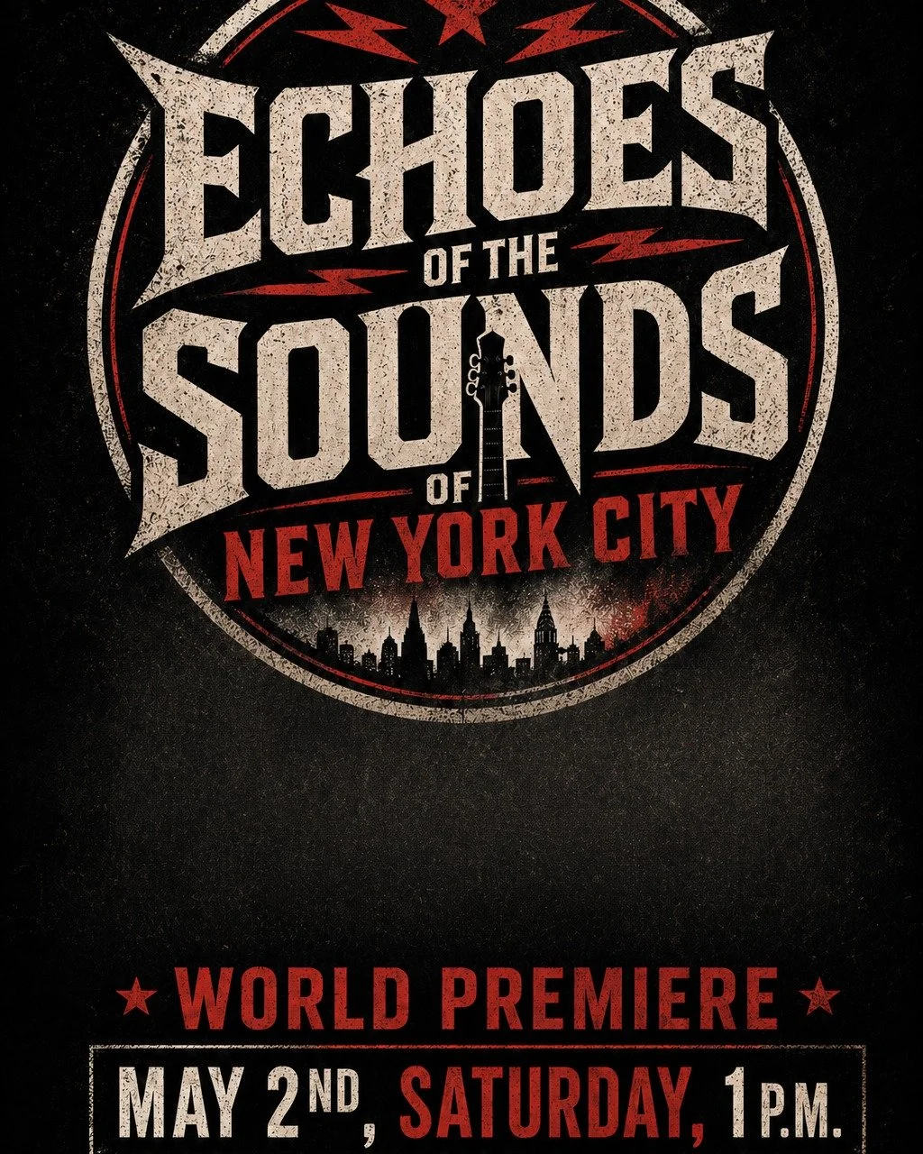 1 PM PREMIERE!!! The ROCK movie of the Century! The movie you've been waiting for.
Echoes Of The Sounds Of New York City &ndash; WORLD PREMIERE
🎥 Executive Producer: Wolfgang Busch | Director: Darryl Hell
⏰ TODAY at 1 PM &ndash; FREE on YouTube for 