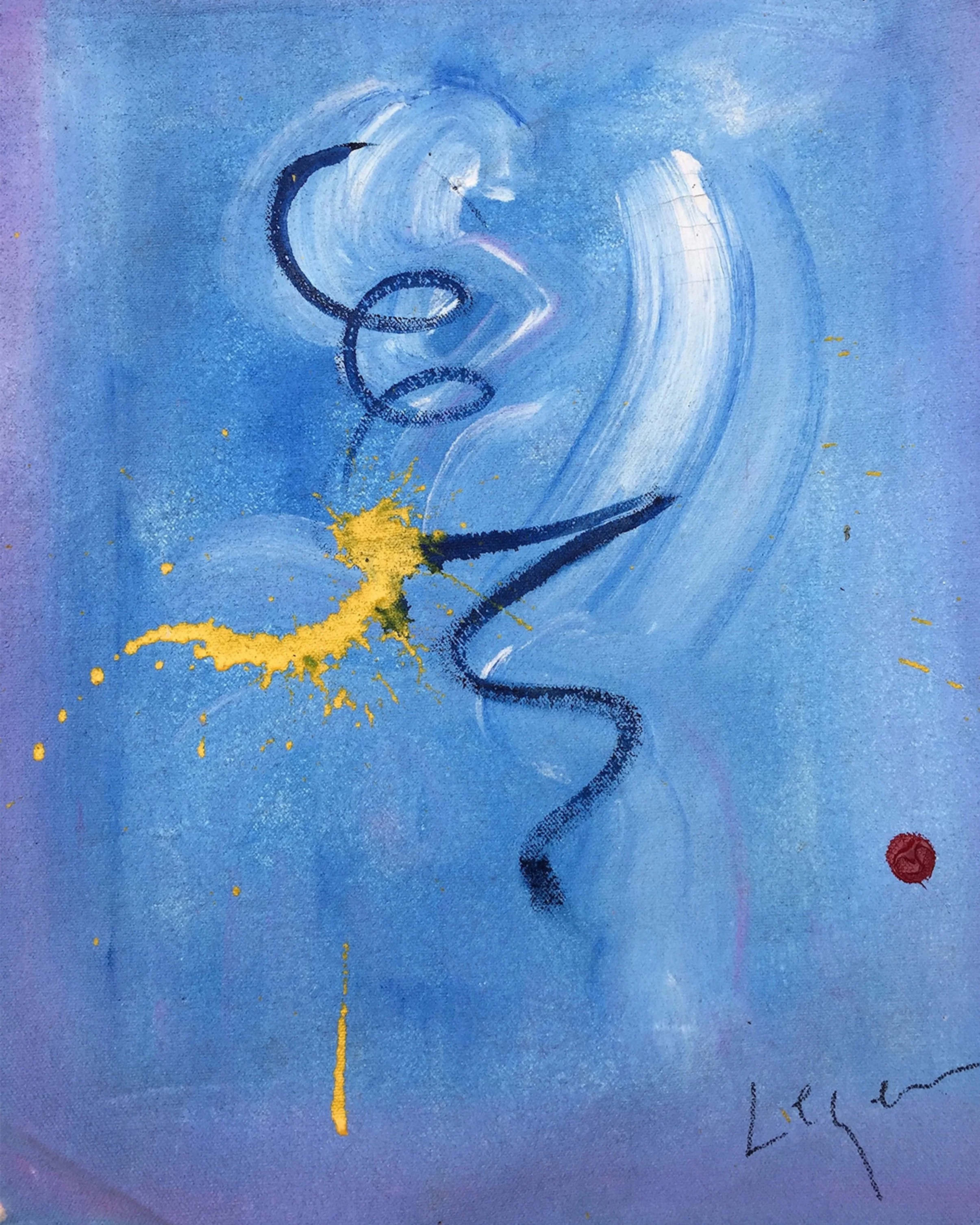 Abstract painting by Phoebe Legere, oil