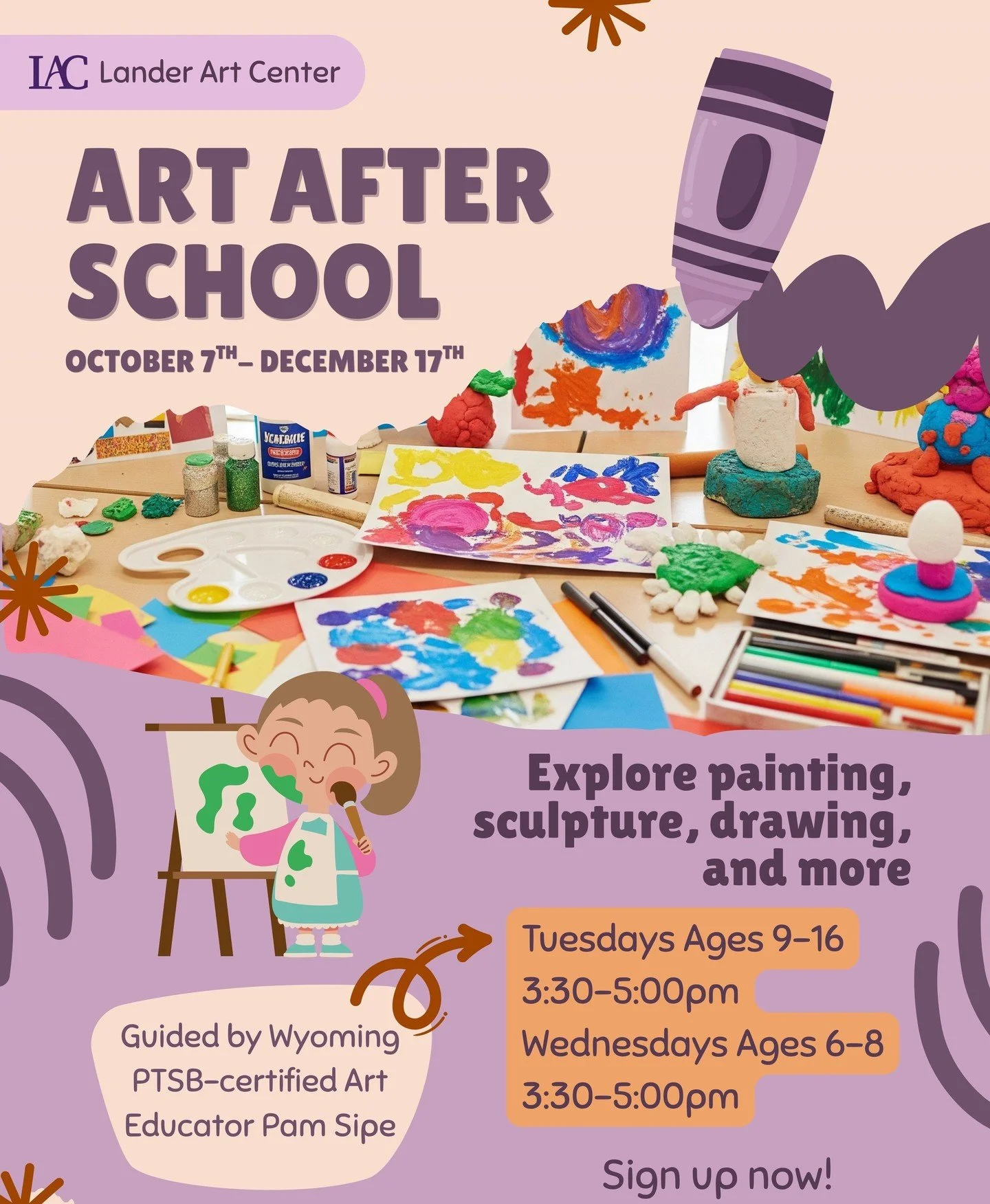 The studio feels a little quiet without our young artists! We're so excited to welcome them back for another season of Art After School this fall.⁠
⁠
From October 7th to December 17th, your child can unwind after school with painting, drawing, sculpt