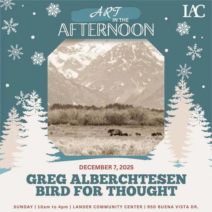 Welcome featured artist! ⁠
⁠
Art in the Afternoon ⁠
Sunday, December 7th 2025 ⁠
10am - 4pm ⁠
Free admission ⁠
⁠
More information at LanderArtCenter.com/2025AitA	⁠
⁠
&quot;Bird for Thought captures the raw emotion and quite beauty of wildlife through 