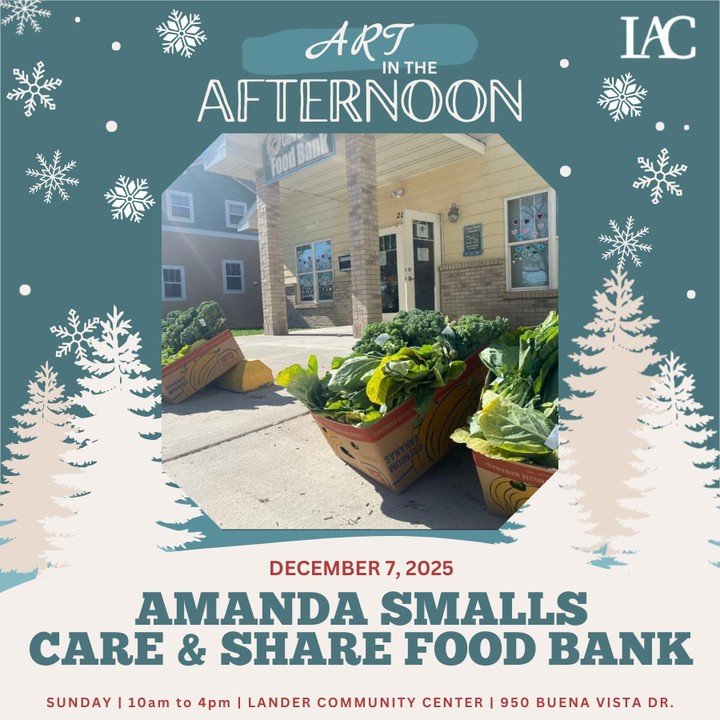 Welcome featured artist! ⁠
⁠
Art in the Afternoon ⁠
Sunday, December 7th 2025 ⁠
Free admission ⁠
⁠
More information at LanderArtCenter.com/2025AitA
