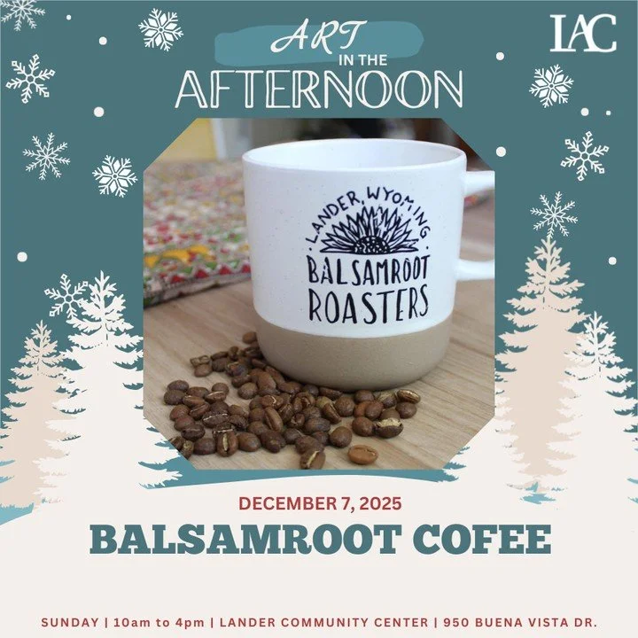 Welcome featured artist! ⁠
⁠
Art in the Afternoon ⁠
Sunday, December 7th 2025 ⁠
Free admission ⁠
⁠
More information at LanderArtCenter.com/2025AitA