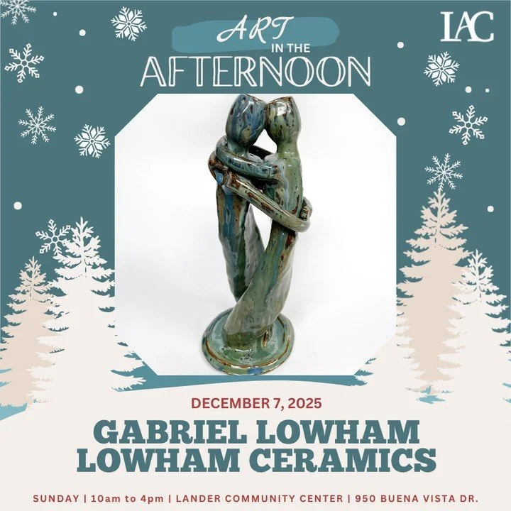 Welcome featured artist! ⁠
⁠
Art in the Afternoon ⁠
Sunday, December 7th 2025 ⁠
Free admission ⁠
⁠
More information at LanderArtCenter.com/2025AitA ⁠
⁠