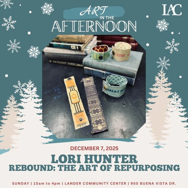Welcome featured artist! ⁠
⁠
Art in the Afternoon ⁠
Sunday, December 7th 2025 ⁠
Free admission ⁠
⁠
More information at LanderArtCenter.com/2025AitA ⁠
⁠
