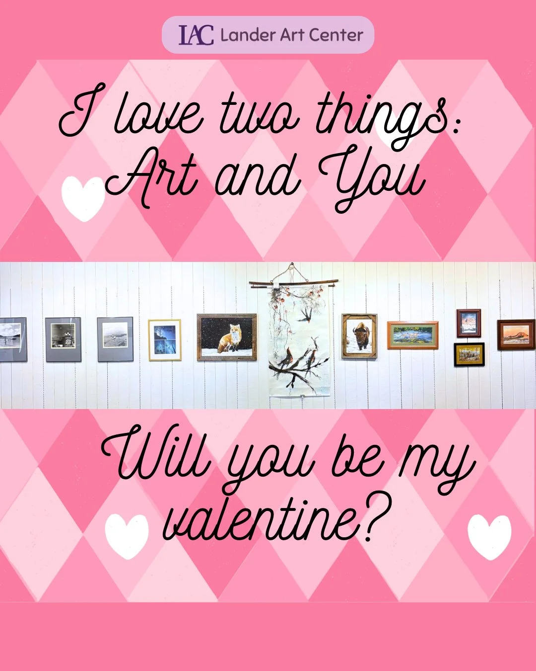 Happy Valentines Day from the Lander Art Center! Send this Valentine to someone who loves art as much as you! 

And if you and your valentine want a place to hang out together, come view our current exhibit, as pictured in this post.

#valentine #lan