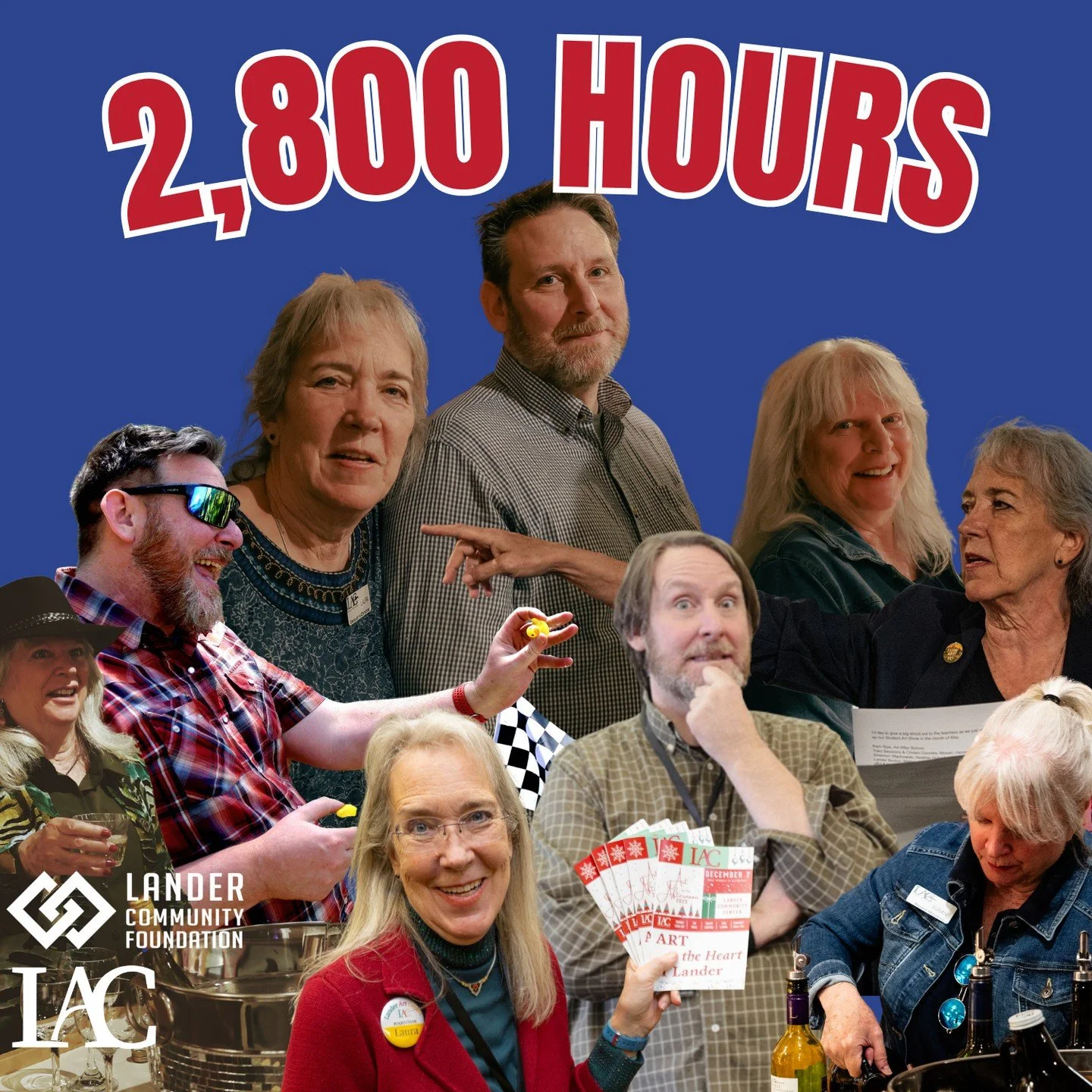Our board is entirely made up of exciting and willing Lander Volunteers. The folks behind it all have put in 2,800 hours in the last year building and reshaping the Lander Art Center, working to make it better every day. When you donate to the Lander