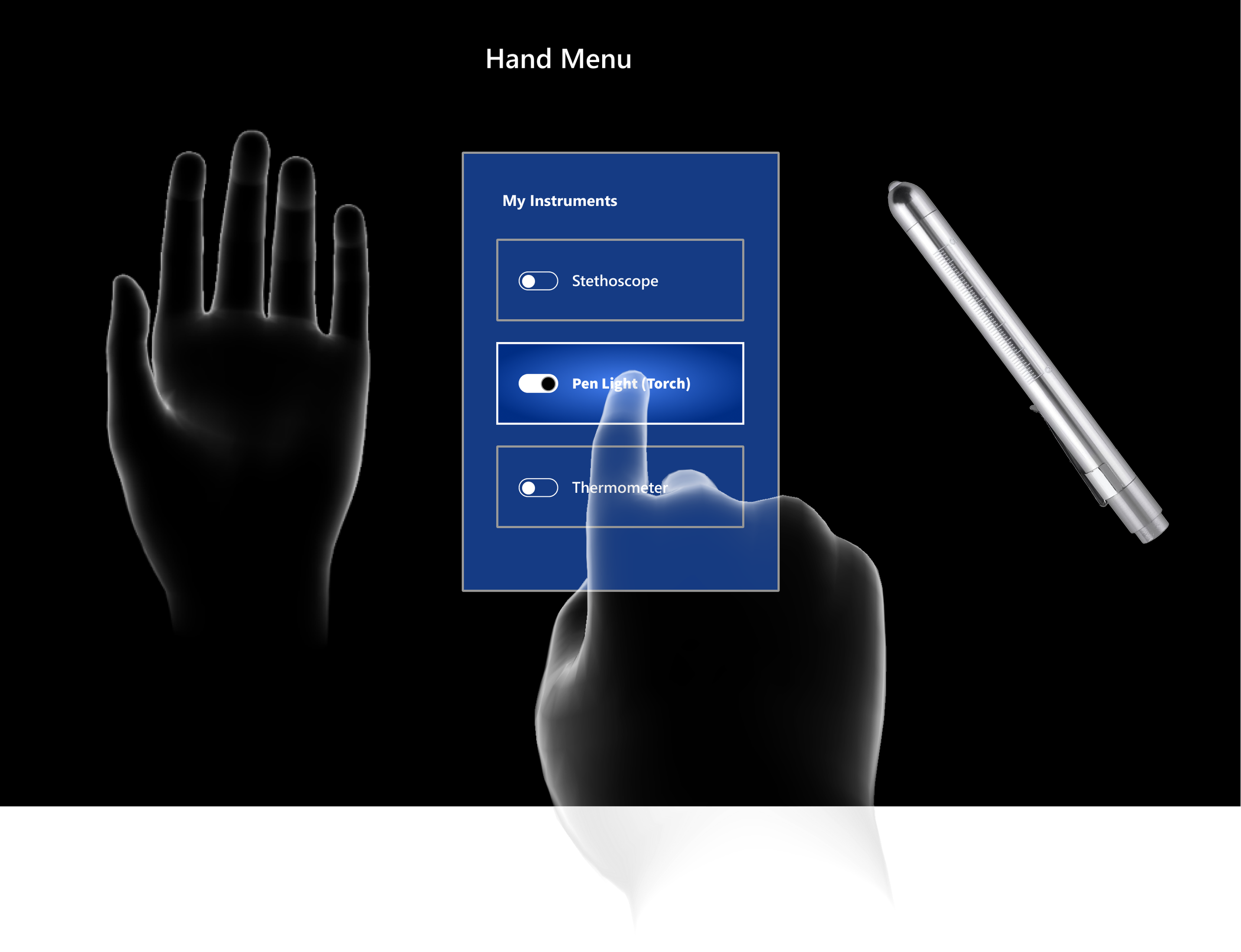 Hand menu - MRTK 2