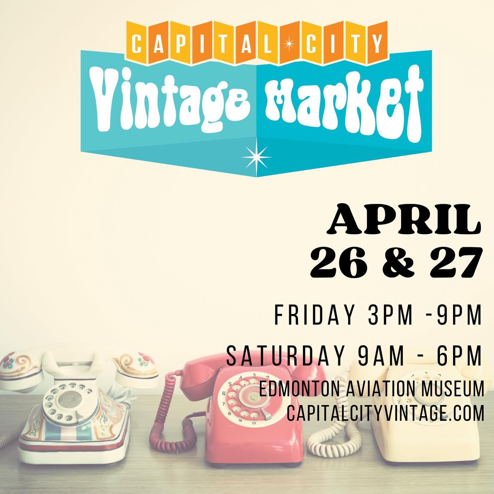 It&rsquo;s almost time!!

Be sure to check out the upcoming @vintage.yeg market on April 26 &amp; 27! We&rsquo;ll be there with a booth and a photo op! 📸