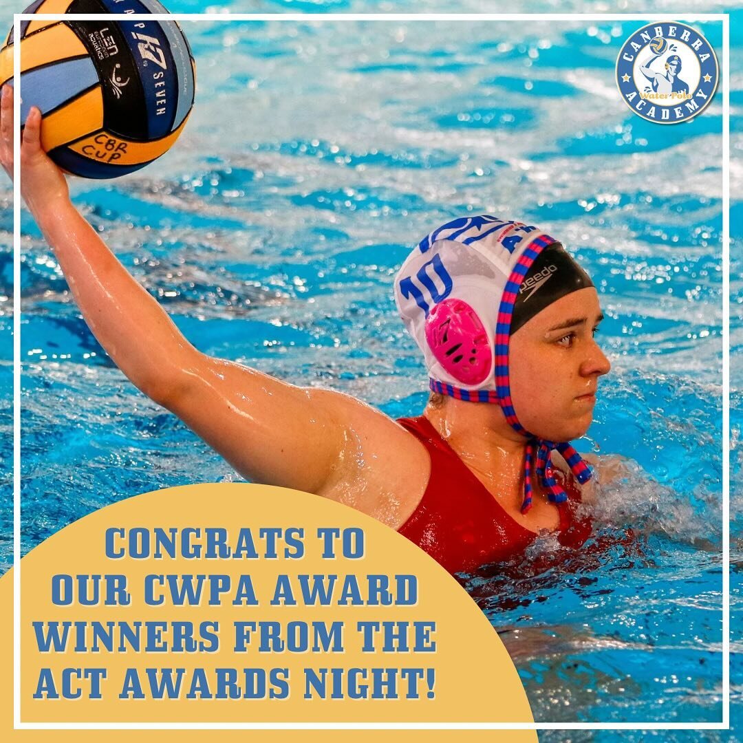 CWPA Award Winners! 🏆✨

Last Friday, @waterpolo.act hosted their inaugural Awards Night, honouring outstanding individuals from our water polo community. We&rsquo;re thrilled to announce our past and present CWPA athletes and coaches who secured wel