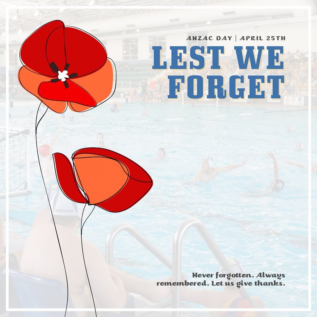 On this ANZAC Day, we pause to remember and honour the brave men and women who have served and sacrificed for our country. Lest we forget. 🇦🇺🌺

#anzacday #cwpa #waterpoloaus