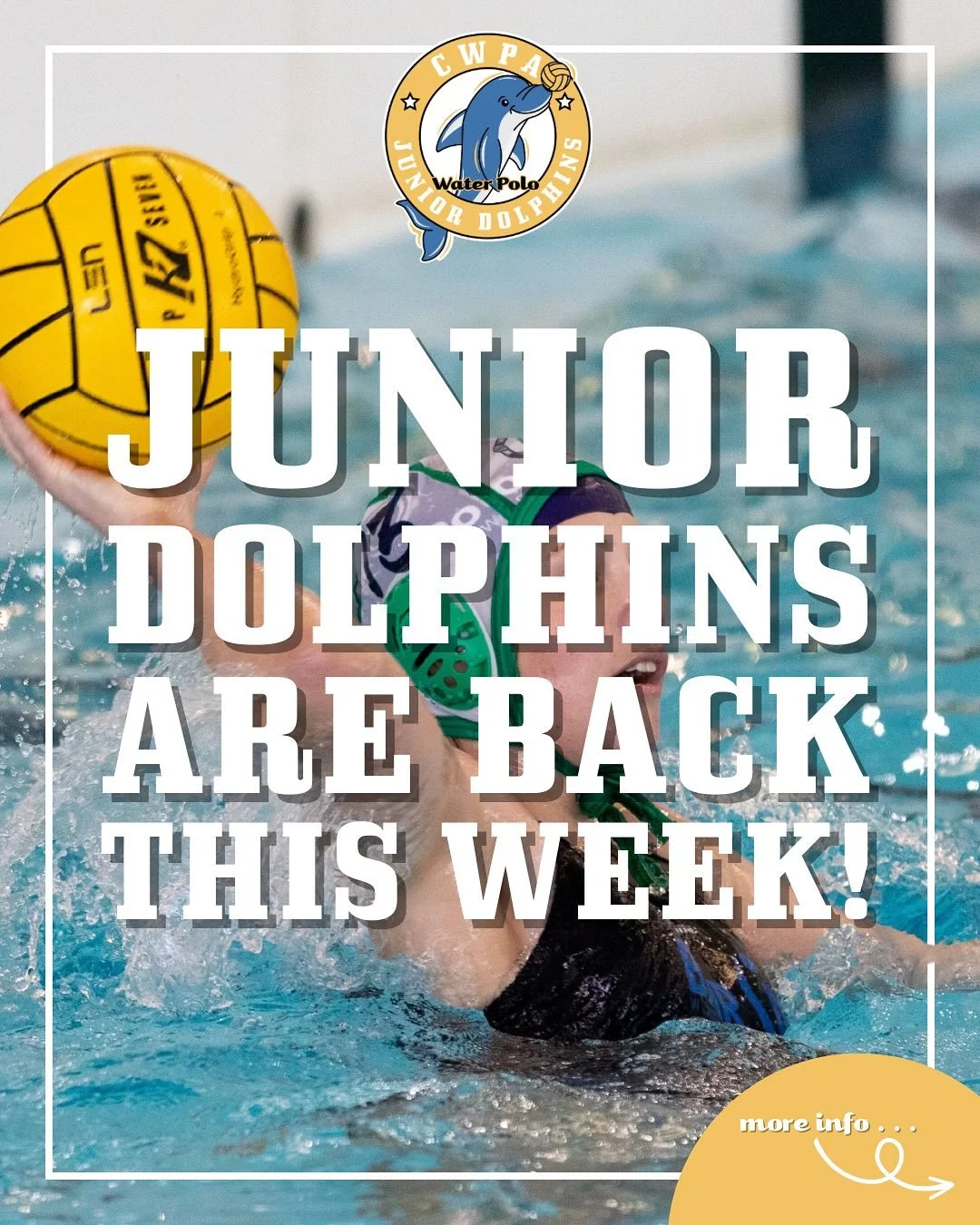 Junior Dolphins are back for Term 4! 🐬🌊

We hope everyone had a great school holiday break - it&rsquo;s time to dive back in for another 10-week term of skills, games, and water polo fun! 🤽&zwj;♂️💪

👇 Session Return Dates:

🤽&zwj;♀️ Belco Monda