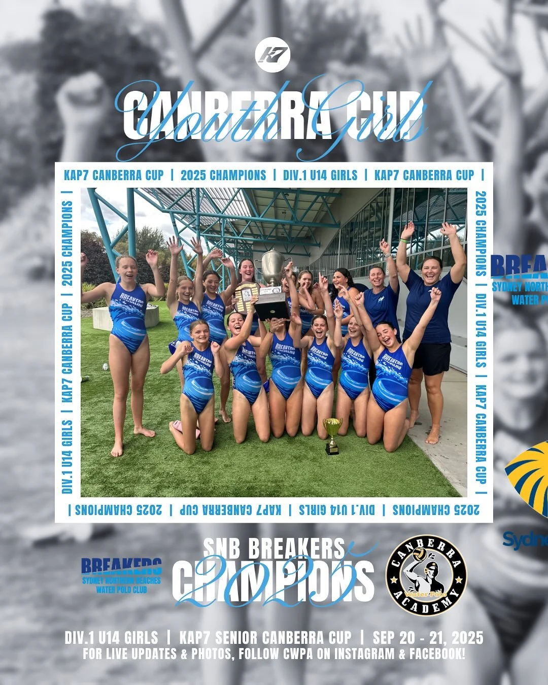 KAP7 JNR CBR CUP 2025 🤽&zwj;♀️
Div.1 Youth U14 Girls Grand-Final 🏆

🥇 SNB Breakers
🥈 Sydney Uni
🏆 MVP &ndash; Keira Donovan
 
#CWPA #kap7 #canberracup #cbrcup25 #waterpolo 
@kap7aus
