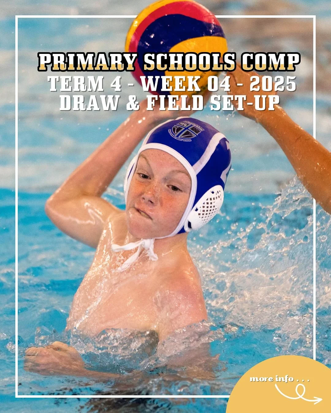 Week 4️⃣ of the CWPA Primary Schools Comp! 🤽&zwj;♀️🤽&zwj;♂️

We&rsquo;re back at CISAC, Belconnen tonight for another fun-filled evening of junior water polo! 💙💪

Games will run from 6:00pm &ndash; 8:30pm, so come along, support the teams, and en