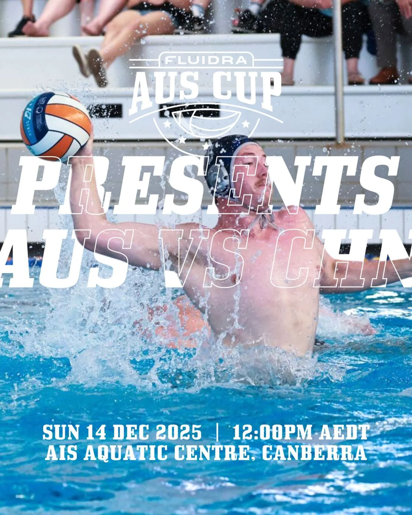 CWPA &amp; Fluidra Present: Australia vs China! 🚨

The Ord Minnett Aussie Sharks are coming to Canberra - and the Fluidra Australia Cup will officially host Game 1 of the four-match Test Series against China! 🇦🇺🇨🇳🔥
And to top it off&hellip; CWP