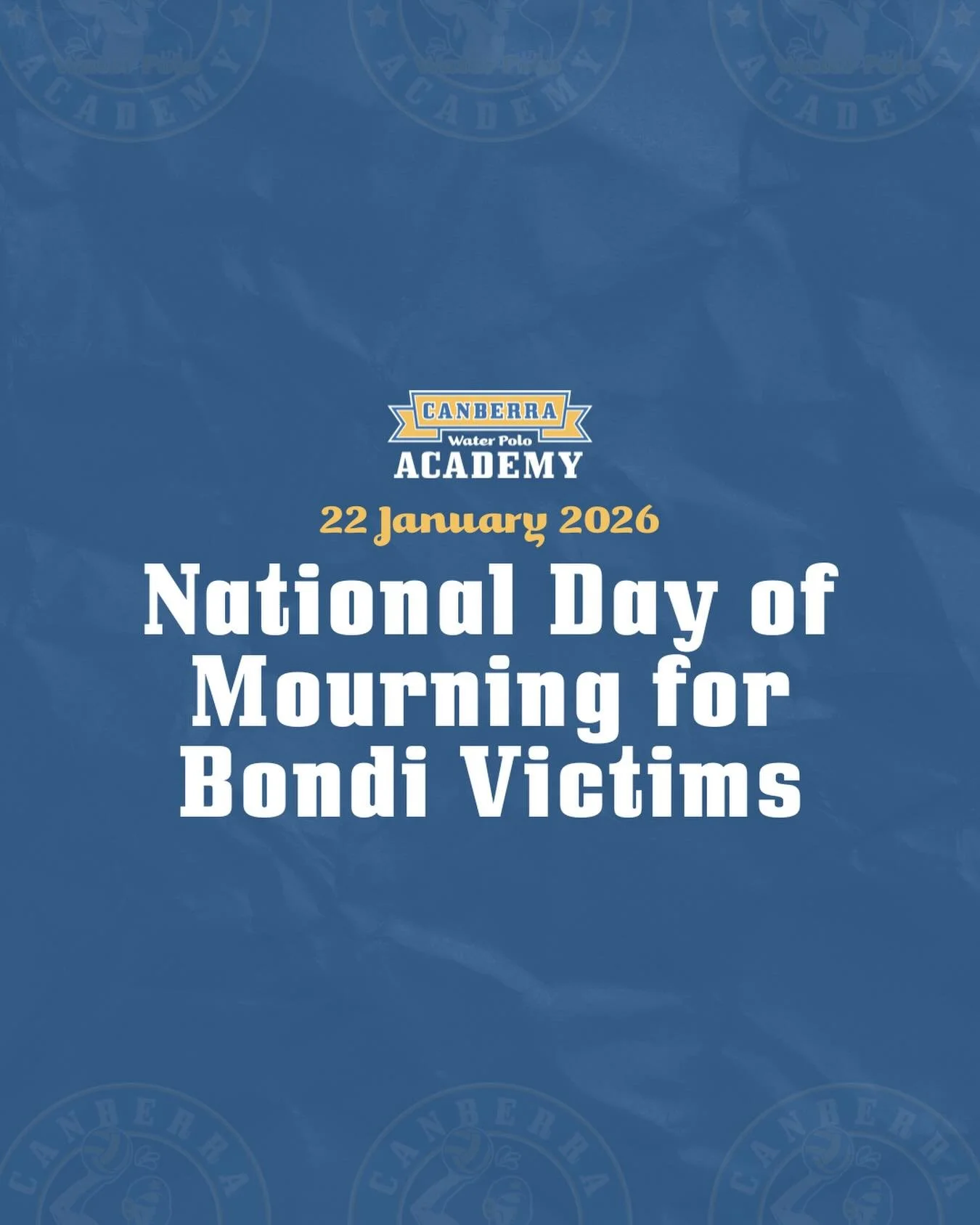 National Day of Mourning &ndash; 22 January 2026

Today, we pause to remember the lives lost in the devastating Bondi tragedy and to acknowledge the deep impact this has had on families, friends, first responders, and the wider community.

Our though