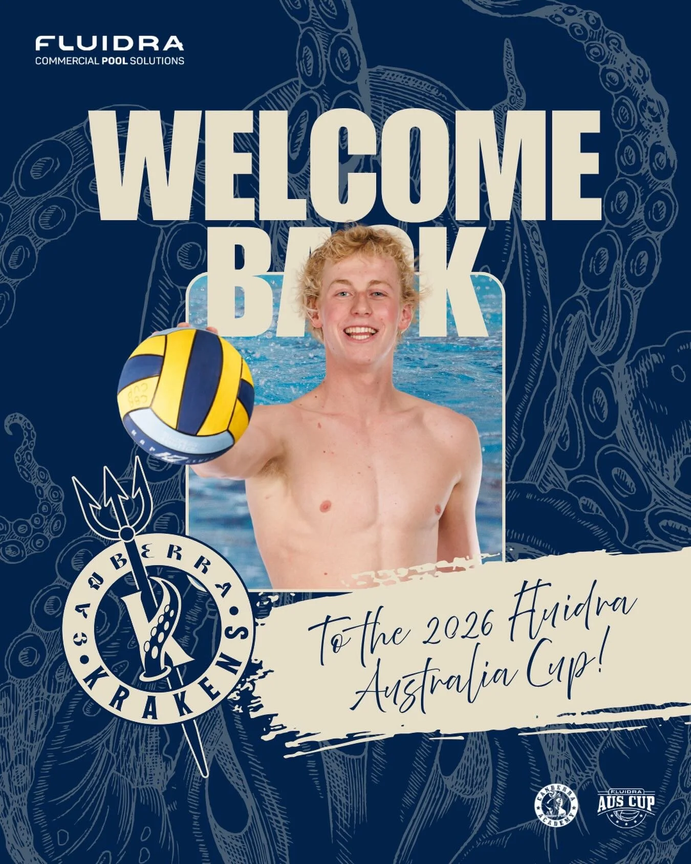 WELCOME BACK KRAKENS 🦑🏆🤽&zwj;♂️

We&rsquo;re excited to announce our first returning team for the 2026 @fluidracommercialanz Australia Cup - the @canberrakrakenswp!

This will be the Krakens&rsquo; third year competing at the Australia Cup, after 