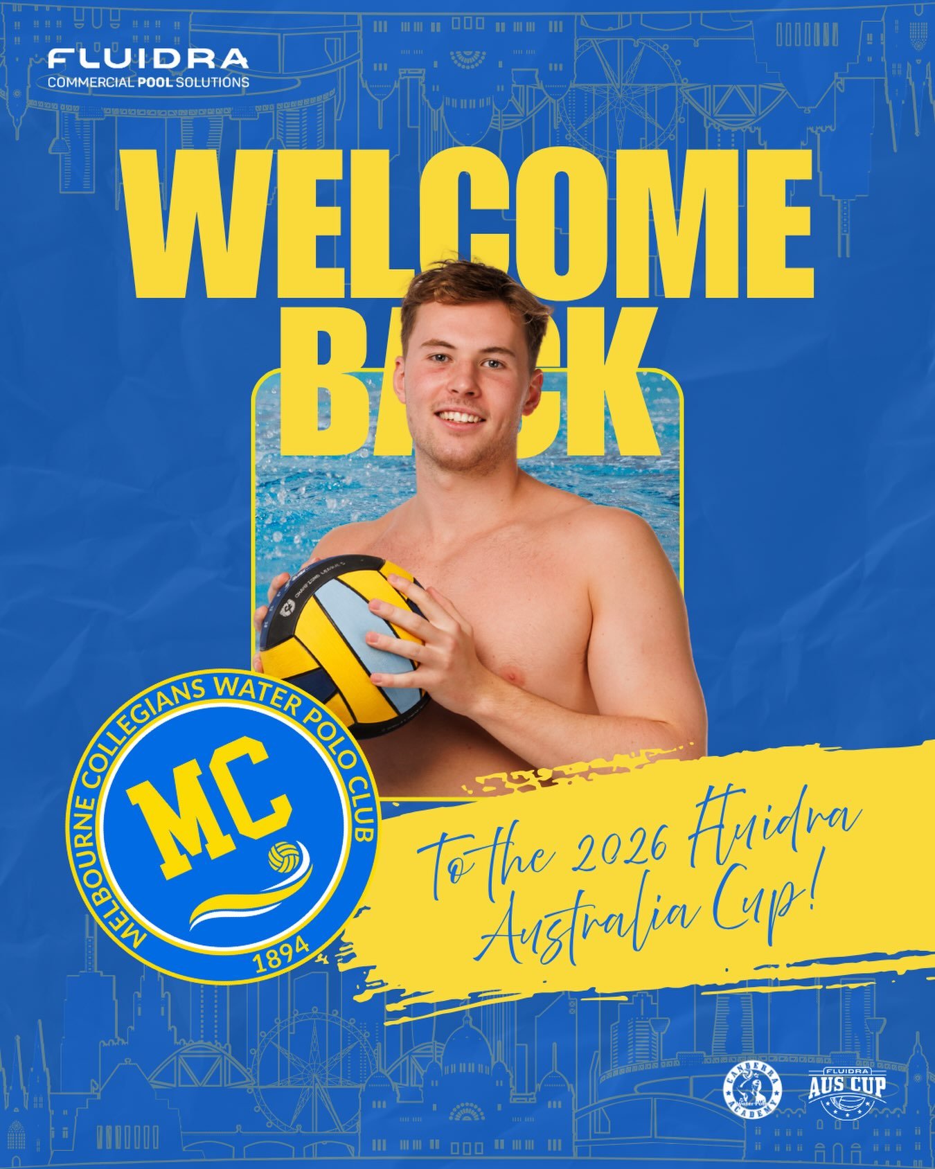 WELCOME BACK MELBOURNE COLLEGIANS 🏆🤽&zwj;♂️

We&rsquo;re excited to welcome @melbournecollegians back to the 2026 @fluidracommercialanz Australia Cup!

After making their Australia Cup debut in 2025, the Collegians put together an outstanding campa