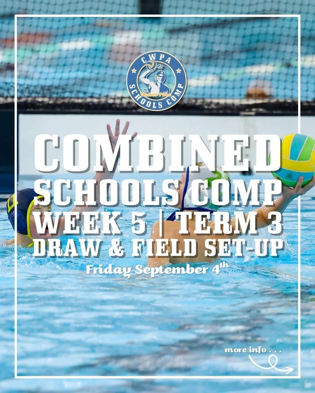 WEEK 5️⃣ | CANBERRA SCHOOLS COMP 🤽&zwj;♂️🏫

We&rsquo;re heading into Week 5 of the Term 3 Canberra Schools Competition! 💪

Just a few weeks left to go, with plenty more school water polo still to come. Swipe through to check out the Week 5 draw ➡️