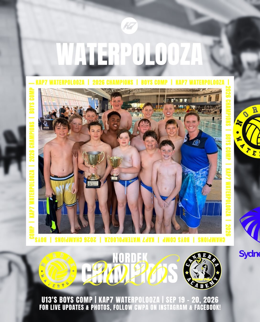 KAP7 2026 WATERPOLOOZA 🤽🏼&zwj;♂️
Boys Division Grand-Final 🏆

🥇 Nordek
🥈 Sydney Uni
🏆 MVP &ndash; Felix Pejcinovic

#CWPA #kap7 #canberracup #cbrcup26 #waterpolo